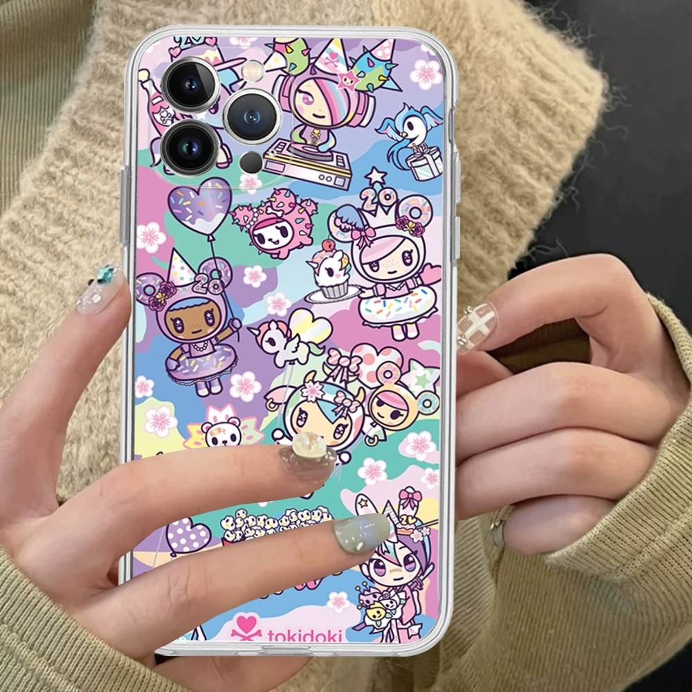 Fashion Brand T-Tokidoki Phone Case For IPhone 17 16 15 14 13 11 12 Pro Max 16 Plus Transparent