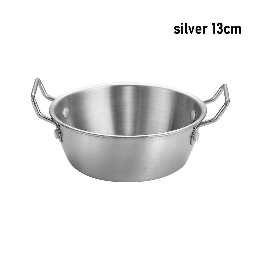 1Pcs Kitchen Tableware Stainless Steel Bowl with Handle Sauce Seasoning Dish Durable Rice Bowls