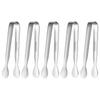 5Pcs Mini Sugar Tongs Stainless Steel 4.3Inch Foods BBQ Clips Dessert Bread Tongs for Tea Party Coffee Bar