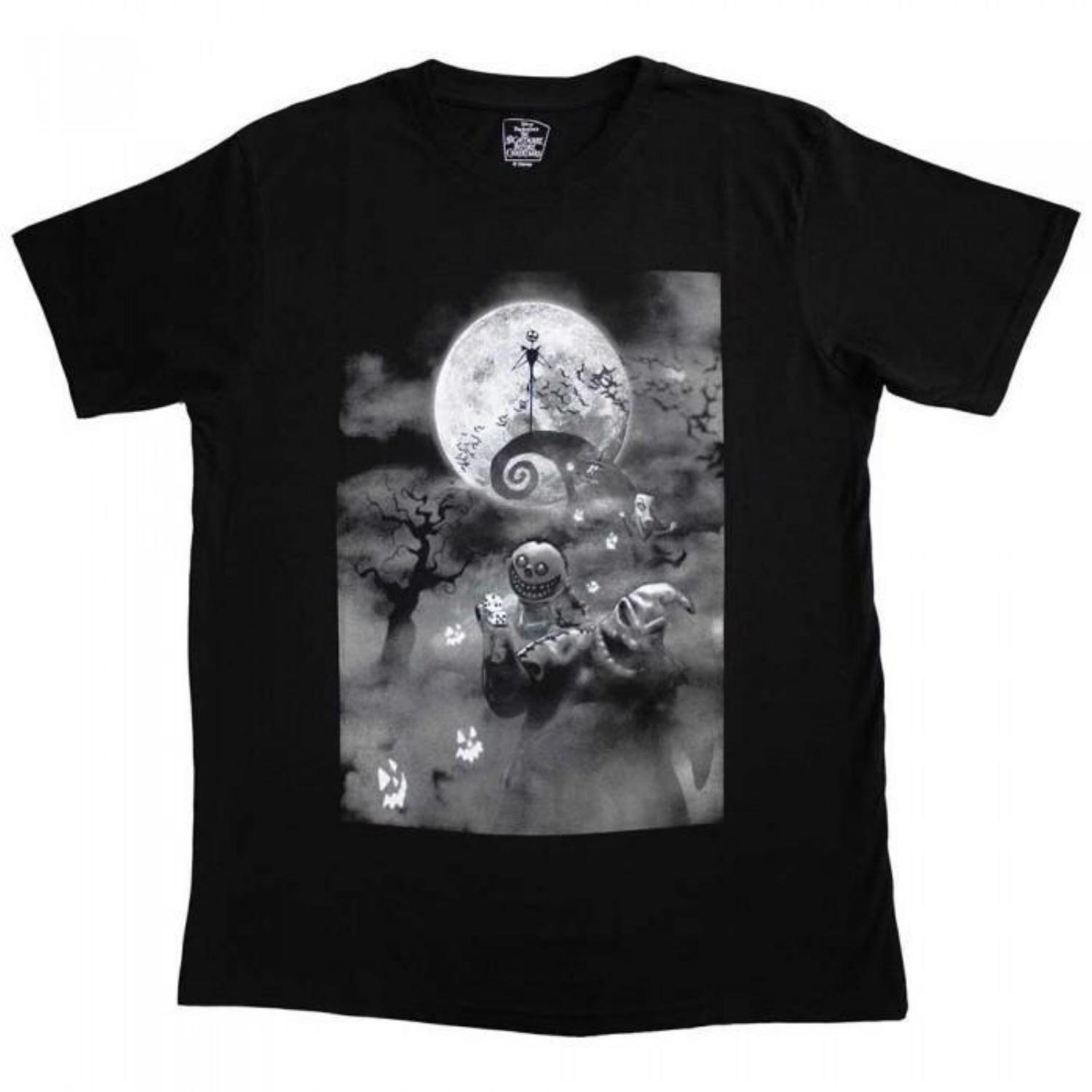 

The Nightmare Before Christmas Unisex Adult Ooogie Boogie Scene T-Shirt S чёрный