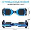 RCB Pack Hoverboard Électrique Bleu + Hoverkart Noir – Cadeau Idéal pour Enfants