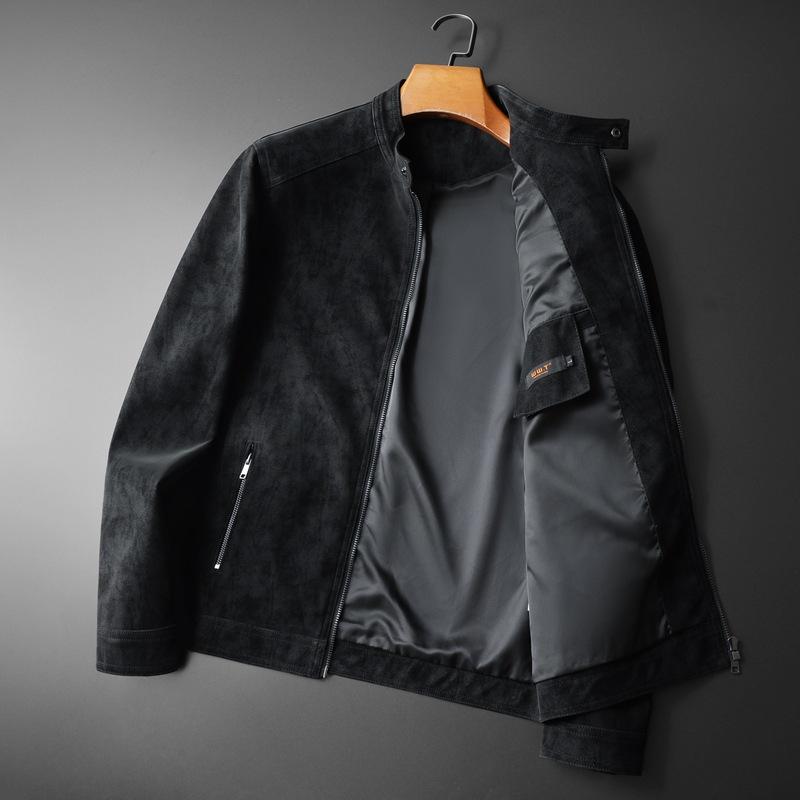 Autumn and winter new men's leather jacket slim handsome locomotive suit stand-up collar pu leather jacket jacket