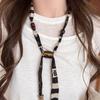 Cloth Fabric Necklace Adjustable Scarf Sweater Chain Lightweight Soft Neckcahin Versatile Fashion Jewelry Gift