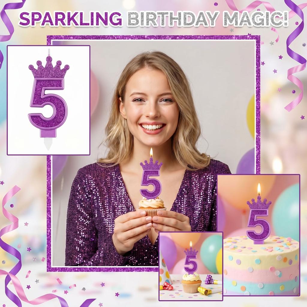 Fashion Cartoon Creative Birthday Candles Party Digital Candles