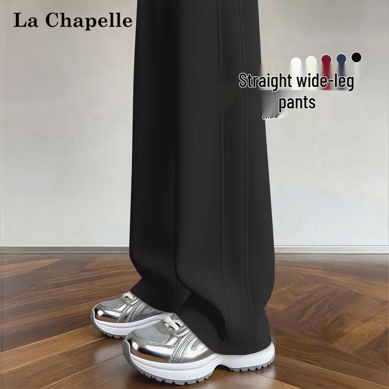 

La Chapelle Women s High-Waisted Wide-Leg Drawstring Sweatpants S