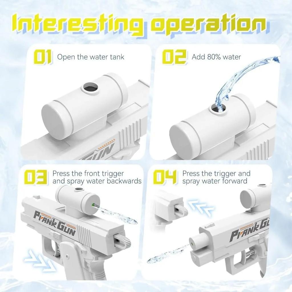 Creative Prank Double Sided Reverse Water Spray Gun Summer Trick Tactics Double Directional Water Spray Mini Fun Water Gun