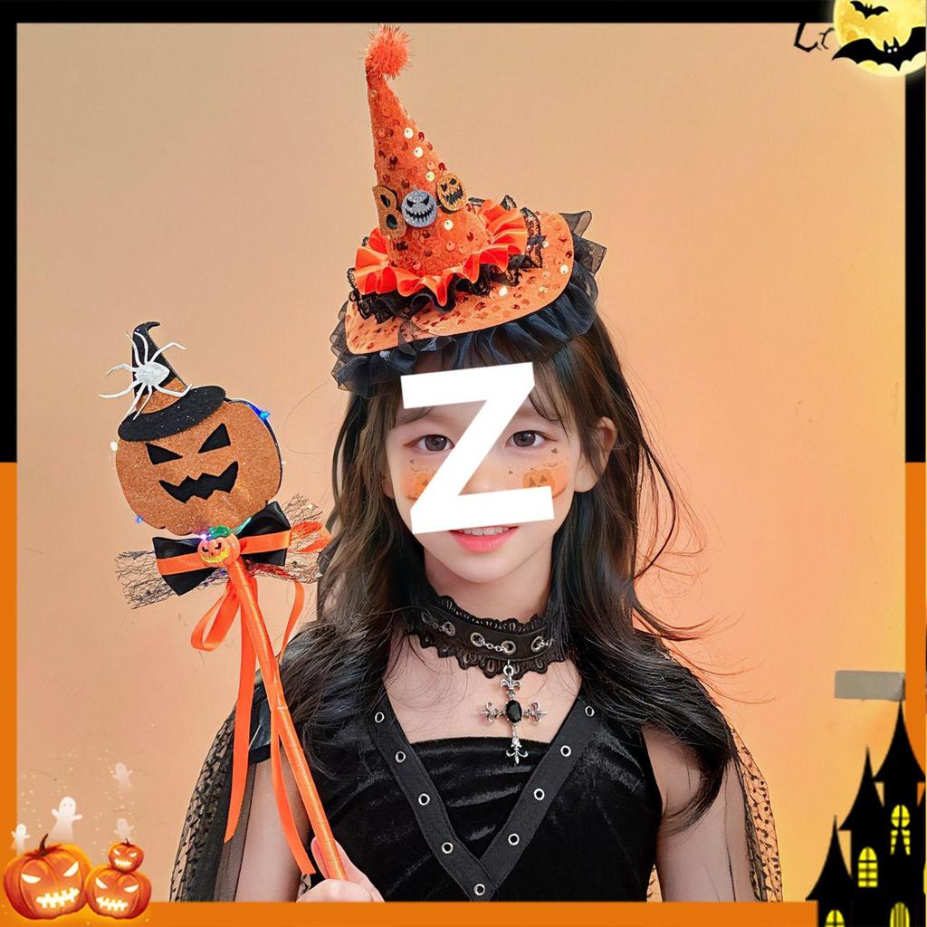 Kids' Halloween Ghost & Witch Hat Hairband - Cute & Funny Hair Accessory