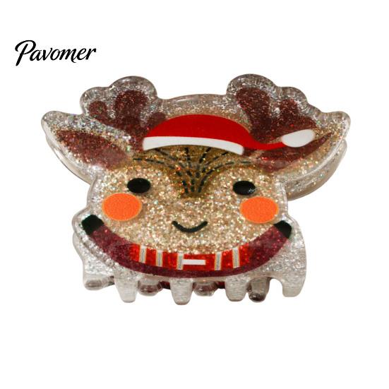 Holiday Hair Clips Christmas Claw for Women Girls, Cute Santa Claus Elk Tree Socks Bells Jewelry Accessories, Non Slip Strong Hold Party & Daily