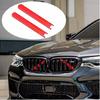 For BMW F10 F01 F48 Red Front Grille V Bar Brace Decoration Cover Trims Stripes