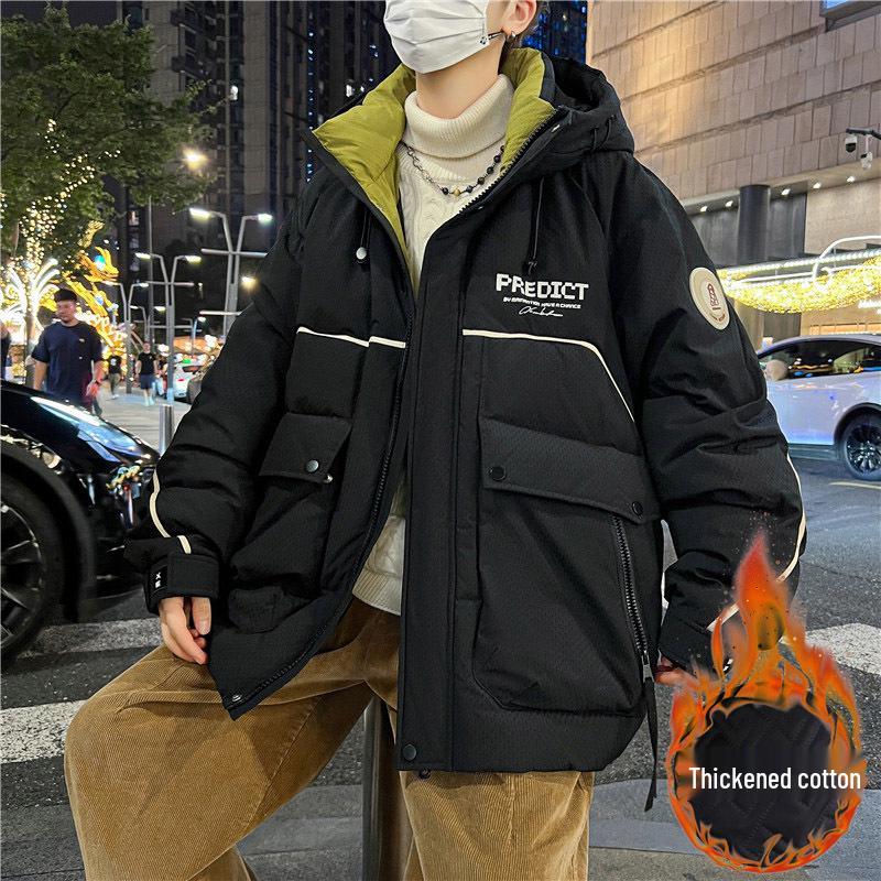 

Boys Winter Hooded Down Jacket - High School Trendy Brand 4XL (170-190 Jin)