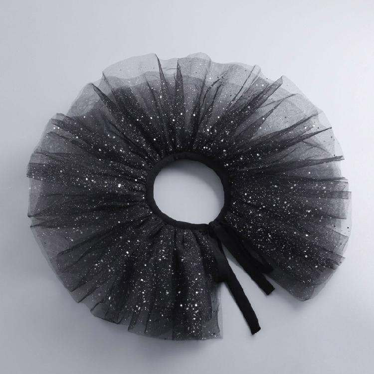 Multiuse Mesh Jabot Collar Vintage Victorian Costume Collar Cosplay Accessory Decorative Collar for Stage Performers