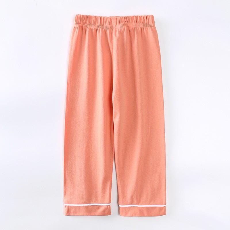 Conjuntos de pijamas soltos simples para bebês meninos e meninas primavera outono, manga longa, algodão sólido, 2 peças, 0-5 anos