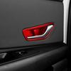 For Hyundai Elantra CN7 / CN7 N Red Carbon Fiber Car 4pcs Inner Door Dowl Handle Panel Cover Trim Interior Mouldings