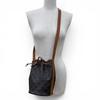 Excellent CELINE Triomphe Small Drawstring Shoulder Bag Triomphe Canvas 19114 Used