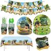 Hank Trash Truck Birthday Party Supplies Plate Cup Backdrop Balloons Cake Topper Gift Bag For Kids Favors Birthday Decoration