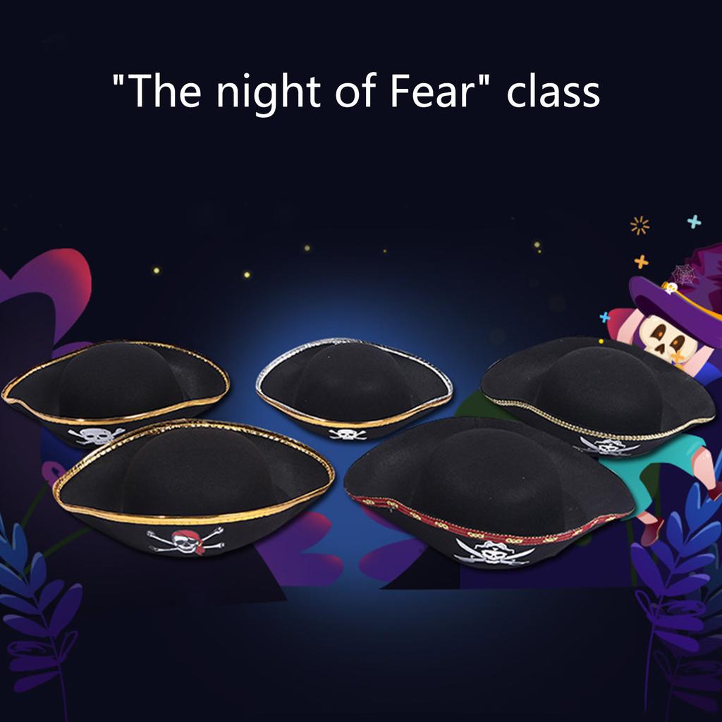 Kapelusz piracki na imprezę cosplay, kapelusz tricorne, impreza halloweenowa, kapelusz z przewrotką, odgrywanie ról, kostium piracki