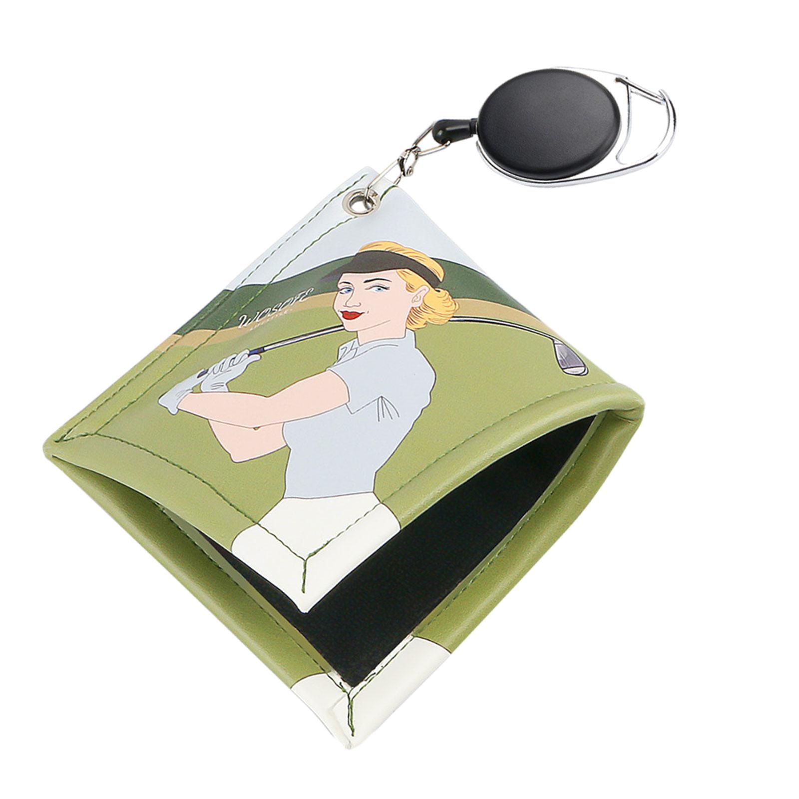 

Golf Ball Towel Square Strong Absorbent Toweling for Men Women 12x12cm Golf Accessories Wiping Cloth with Clip Golf Ball Cleaner зелёный