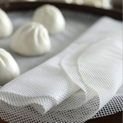 White Kitchen Accessories Non-Stick Steamer Pad Silicone Mat Cooking Tools Dim Sum Paper