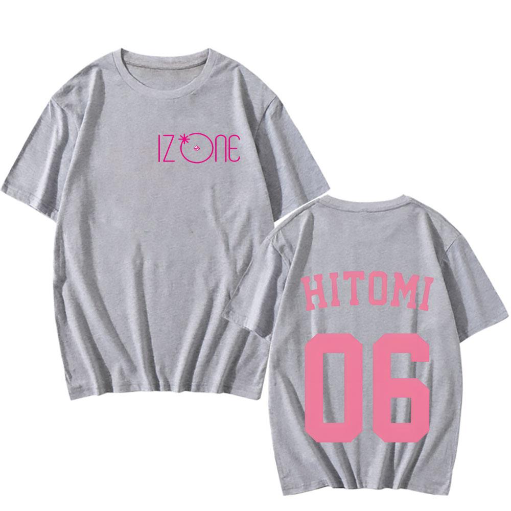 IZONE 2024 Korean Kpop Album T-Shirt Damen Herren Print T-Shirt Harajuku Unisex Ulzzang Grafik Damen T-Shirt Kawaii 90er Kleidung