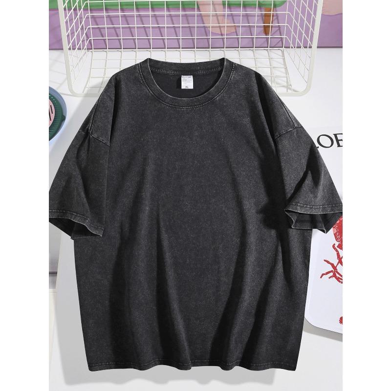 European Size Ladies' Trendy Pattern Printed T-Shirt , Retro Street Style Round Neck Short Sleeve, Machine Washable, Casual Wear in Spring And Summer