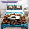 Soccer Bedding Set Breathable Duvet Cover with Pillowcases Decorative Bed Linen for Bedroom Home Decoration Birthday Gift