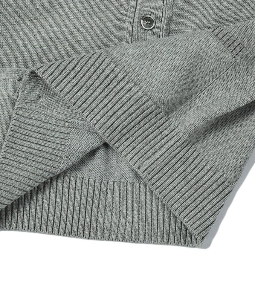 Beyond Closet Ilp Cashmere Classic Logo Cardigan Gray