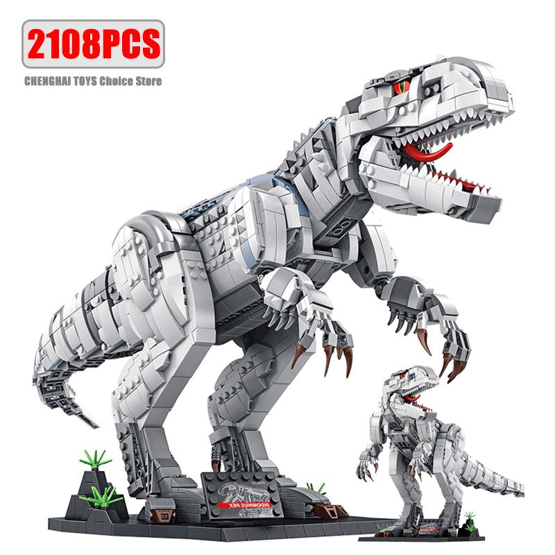 Jurský park Dinosauří svět Stavebnice Tyrannosaurus Rex Kostky Sady Brachiosaurus Kluci Hračky Děti Vánoční dárky