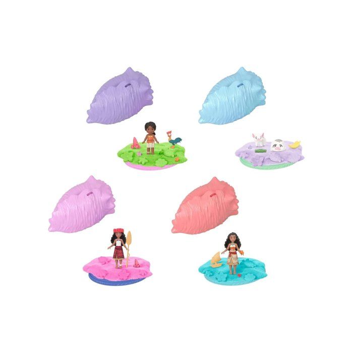 Coquillage Océan Surprise Vaiana, Modele aléatoire figurines et accessoires, Petite poupée ou figurines d'animaux avec sable a model