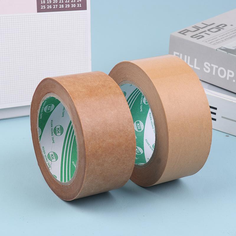 Brown Kraft Paper Tape Recyclable Packing Tape Ecofriendly Self Adhesive Gumed Kraft Tape For Packing Shipping