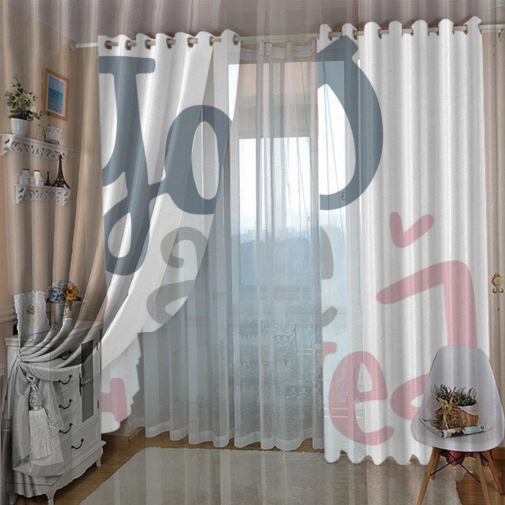 High Density Blackout Curtains Alphabet Series Digital Printing Curtains