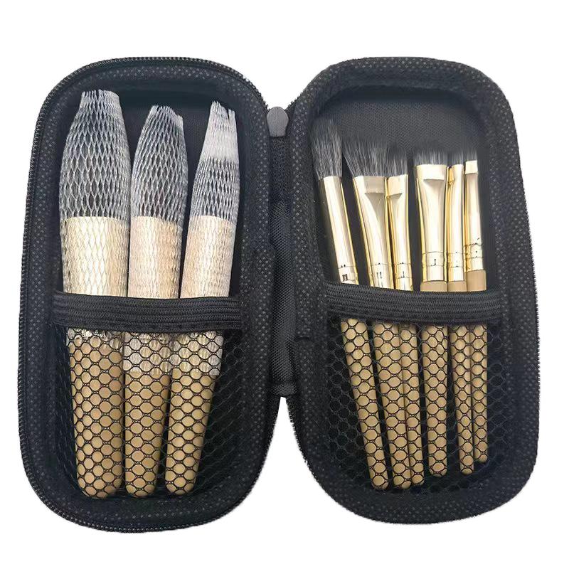 9-Piece Mini Makeup Brush Set Portable Travel Cosmetic Brushes Kit Eyeshadow Foundation Powder Brushes Beauty Makeup Tools
