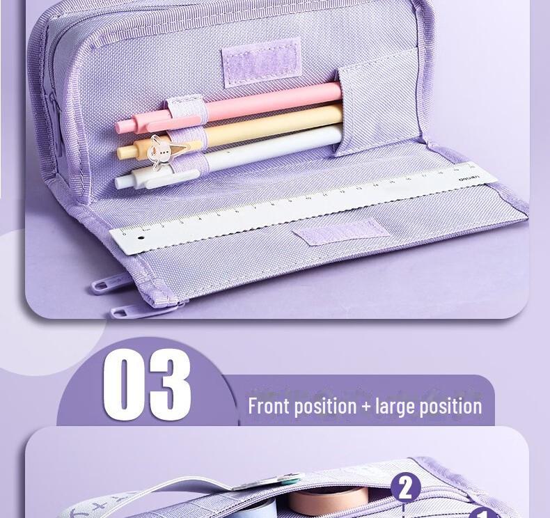 Large Capacity Multifunctional Pencil Case for Primary & Junior High School Girls