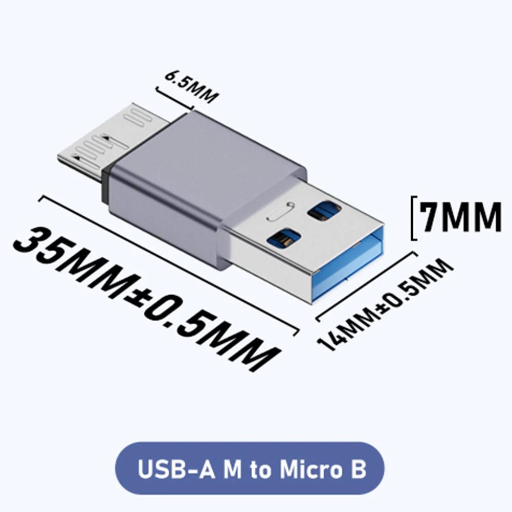 USB-A/Type-C To Micro B HDD Adapter USB 3.1 Type C Female To Micro USB 3.0 Male Connector for Hard Drive Cable Mobile Phone