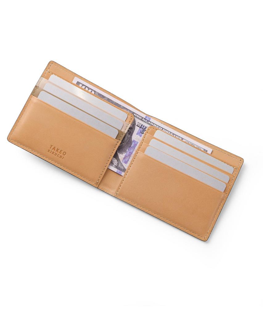 TAKEO KIKUCHI Zeku Cowhide Leather Wallet Coin [TAKEO KIKUCHI] Men's Bi-fold (No Pocket) No.750603 (Navy)