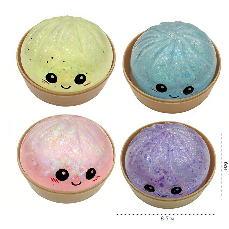 Oversized Rainbow Dumpling Squishies Soft Slow Rebound Sensory Squeeze Toy Relief Anxiety Fidget Stress Ball For Adhd Autism
