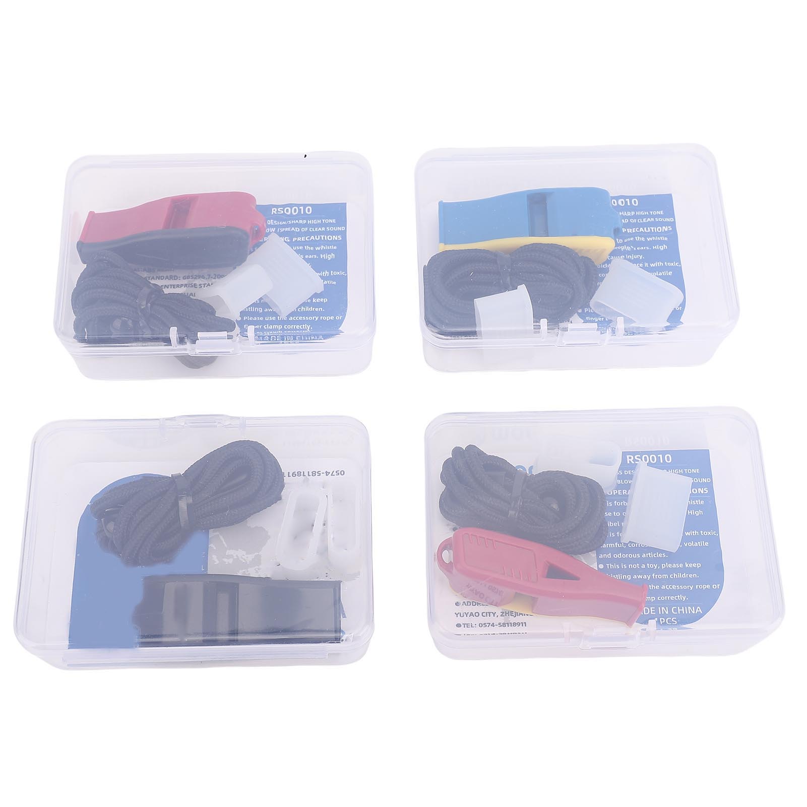 

4pcs Sports Whistle Loud Crisp Sound Whistle with Lanyard for Volleyball Basketball Soccer Referees