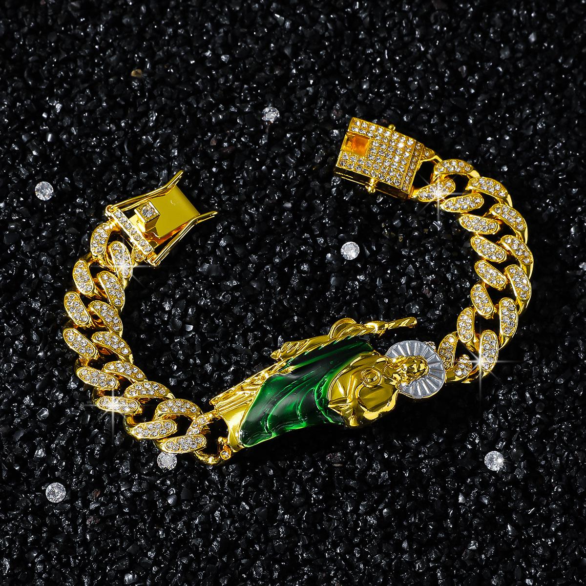 

улица. Браслет Jude Diamond в стиле хип-хоп: Европейский и американский стиль, персонализированные религиозные аксессуары