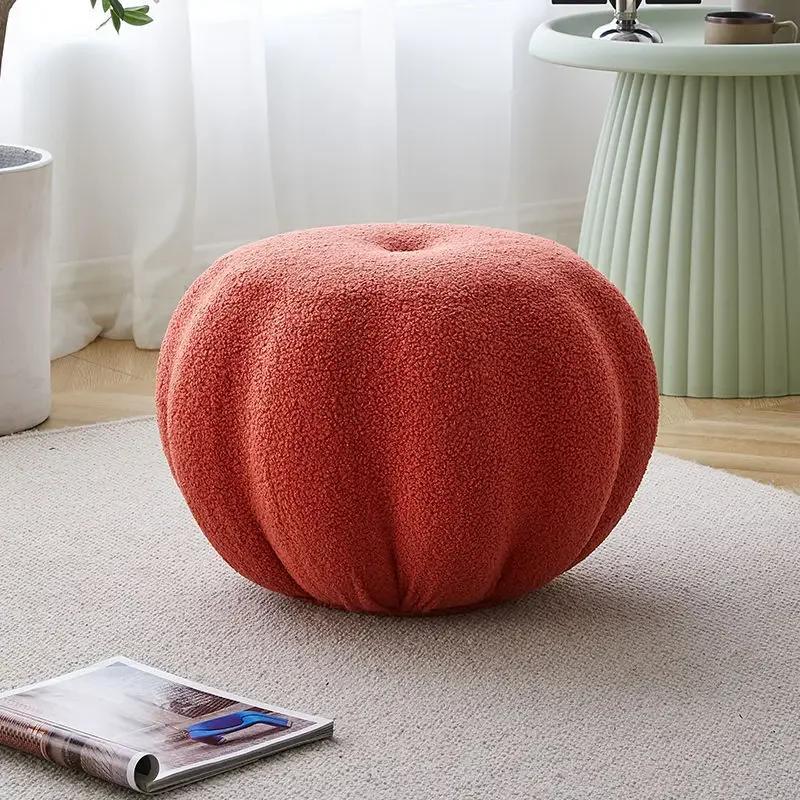 Nordic Pumpkin Sofa Hocker Fußhocker Sofa Couchtisch Beistelltisch Runder Hocker Haushaltsschuhwechselhocker Wohnzimmer