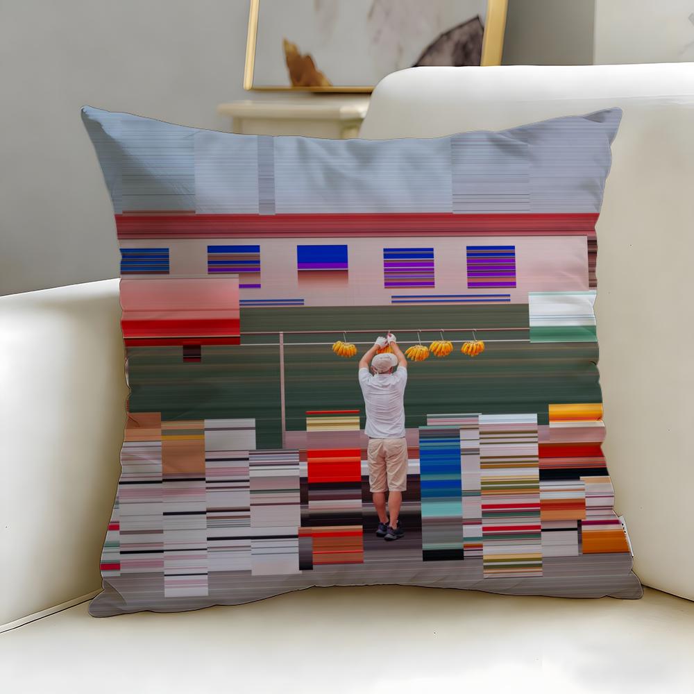 classic brand World Premium Printing Cushion Cover Soft  EasyWash Pillow Case  Versatile for Couch Bed Travel and Office