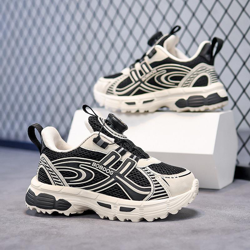 Barnesko Fritidssko Foreldre-barn Sko Trend Sko Barnetrend All-Match Uformell mote Sko med roterende knapp Basketballsko