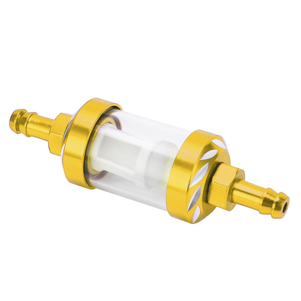 Glass Fuel Filter Aluminium Alloy Replacement for Cars ATV SUVs Motorcycles Pit Bikes