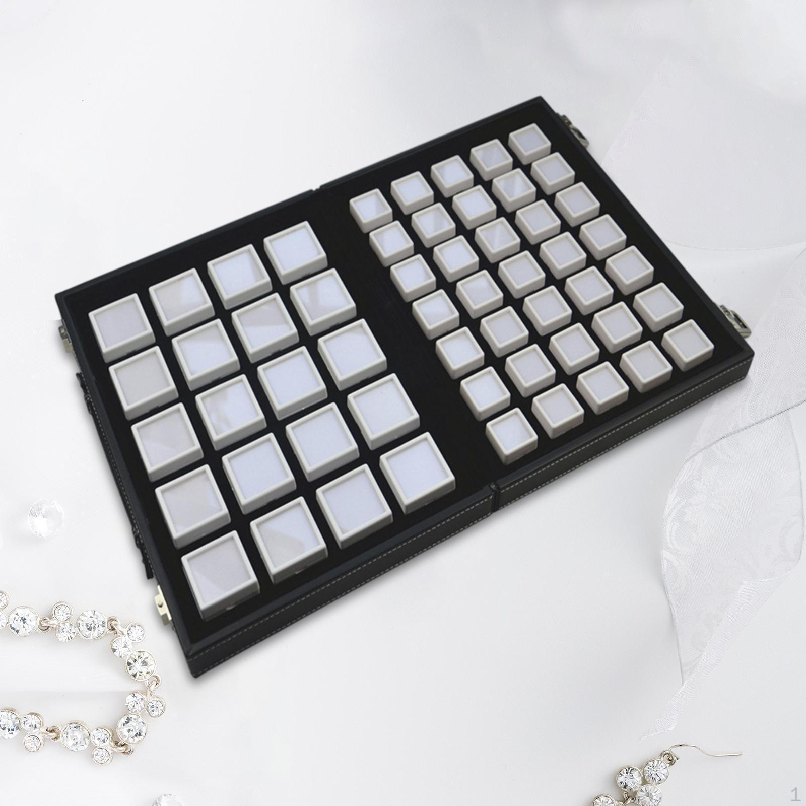 

Поднос для демонстрации бриллиантов, футляр для хранения драгоценных камней, держатель для коллекционной сумки, упаковка, органайзер для ювелирных изделий White 3cm to 4cm