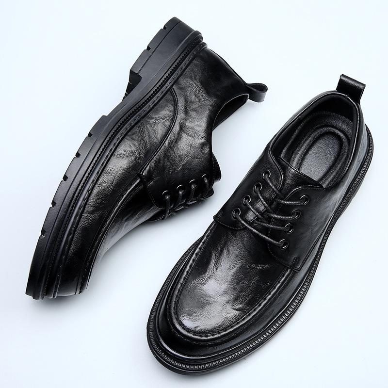2025 Spring New Men's Shoes Cowhide Business Casual Comfortable Breathable Soft Sole Wear-resistant Formal Men's Leather Shoes