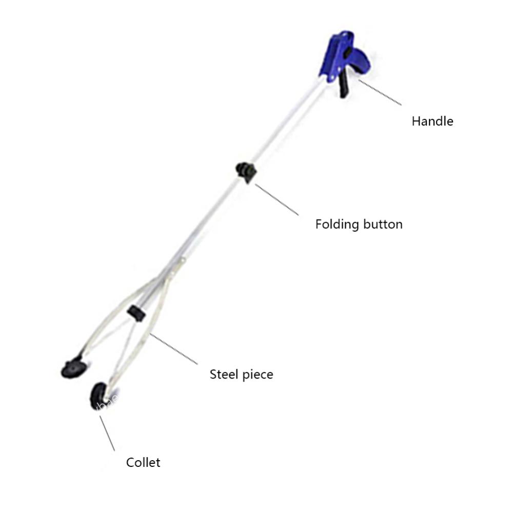 Durable Aluminum Alloy Folding Garbage Picker 80cm Reacher Grabber Tool For Easy Clean Up In Household And Garden Use
