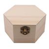 Hexagon Wooden Box Small Wooden Box Gift Box Soap Flower Gift Box Storage Box Support Customized