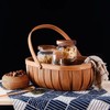 Home Wicker Basket Empty Oval Willow Woven Box Easter Large Organize Vegetables Basket With Handle Picnic Basket Present