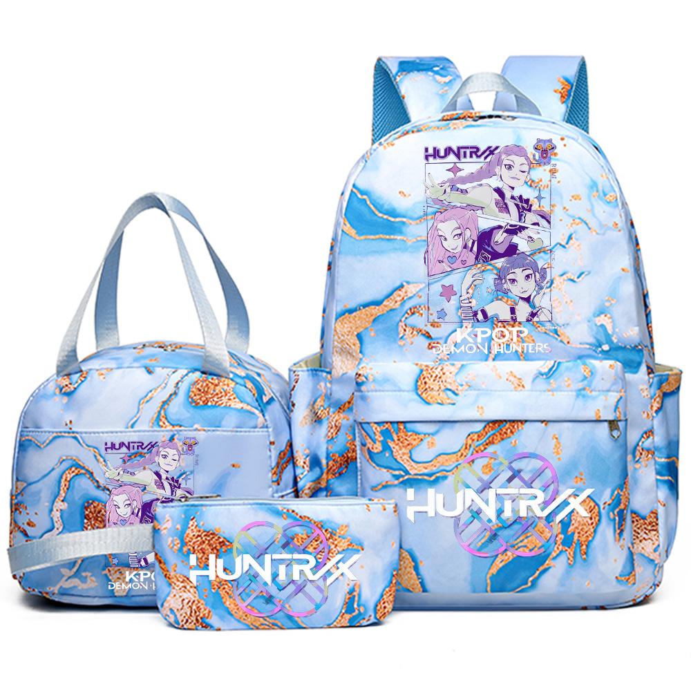3-teiliges/Set Anime niedlich K-pop Bedruckter Rucksack mit Handtasche Federmäppchen für Teenager Schüler Mädchen Jungen Schultasche Schultasche Damen Große Kapazität Reisetasche
