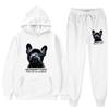 2023 Spring and Autumn New Cotton Small Animal Print Long Sleeve Hoodie Top+Pants Two Piece Fashion Sportswear European Size