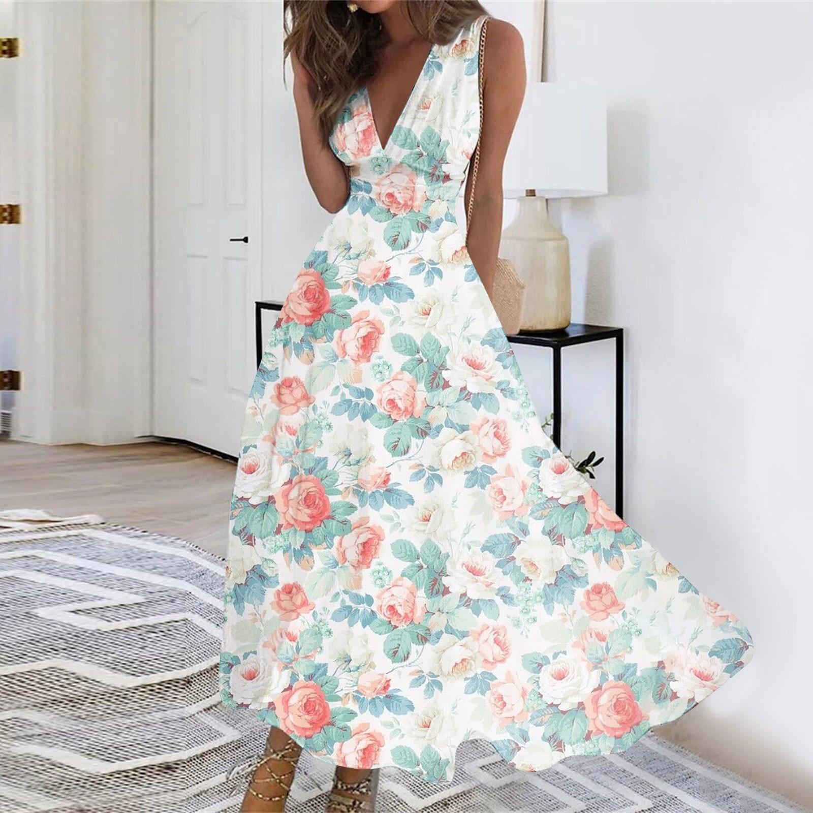 Женское длинное платье Платье макси Повседневное платье Летнее повседневное платье — фото 9