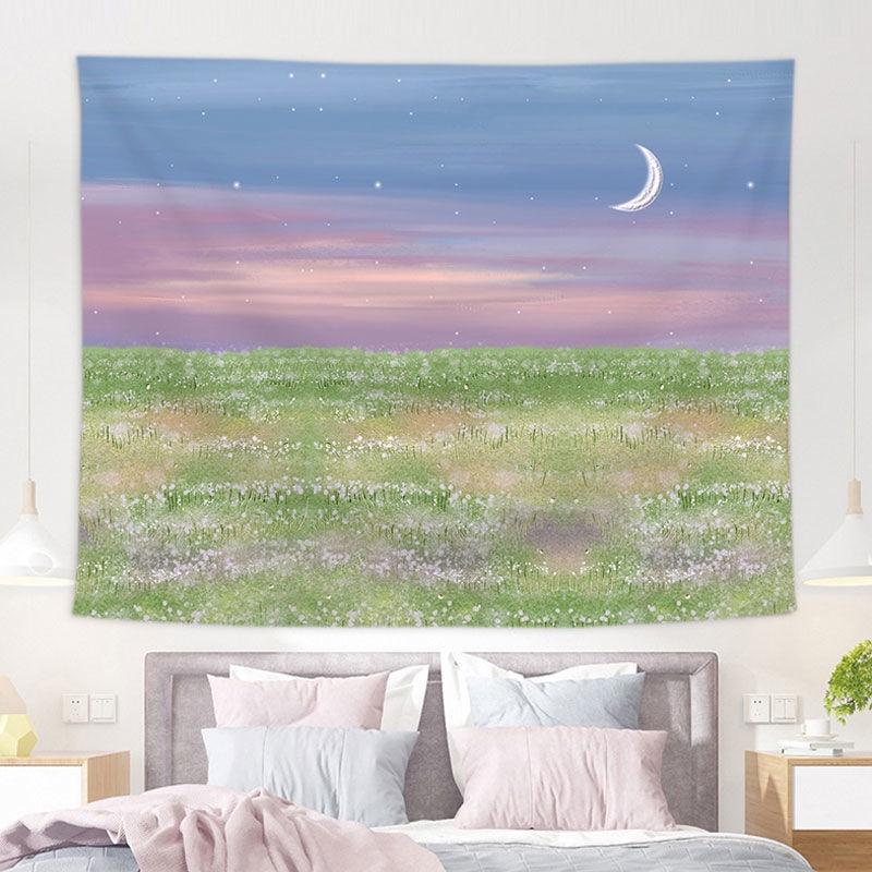 Home Decor Pink Moon Tapestry Background Fabric Oil Painting Dream Moon Room Decor Tapestry 230x180 cm alfombra de piso